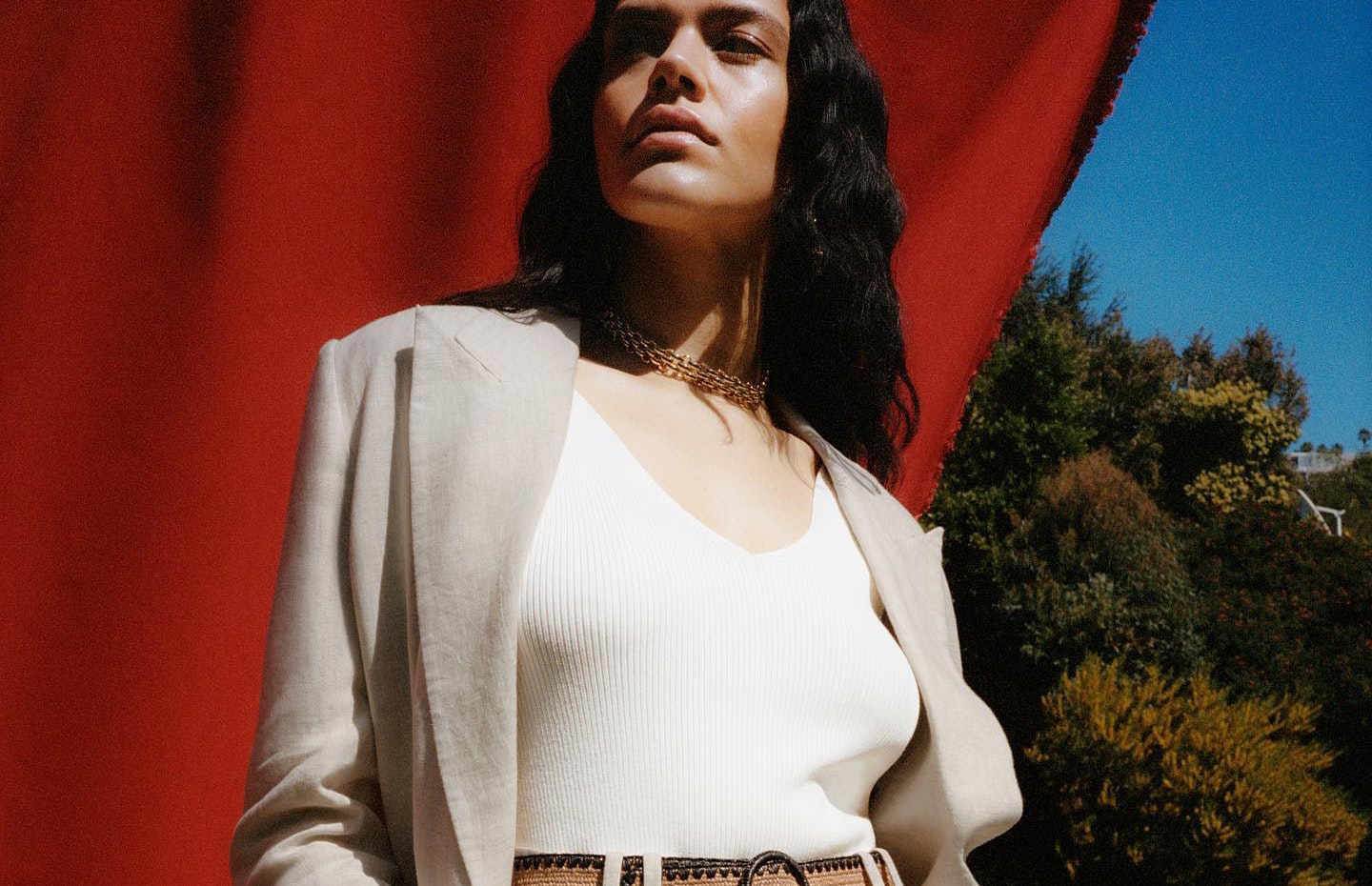 A model wearing & Other Stories clothing, which you can now shop at The Iconic. 