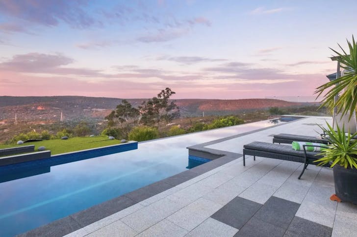Infinity pool overlooks Swan Coastal Plain