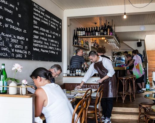 The interior of Paddington restaurant and wine bar 10 William St