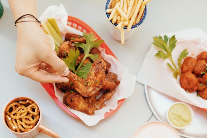 a basket of wings 