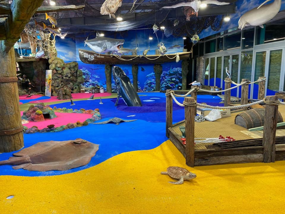 a sea themed putt putt course