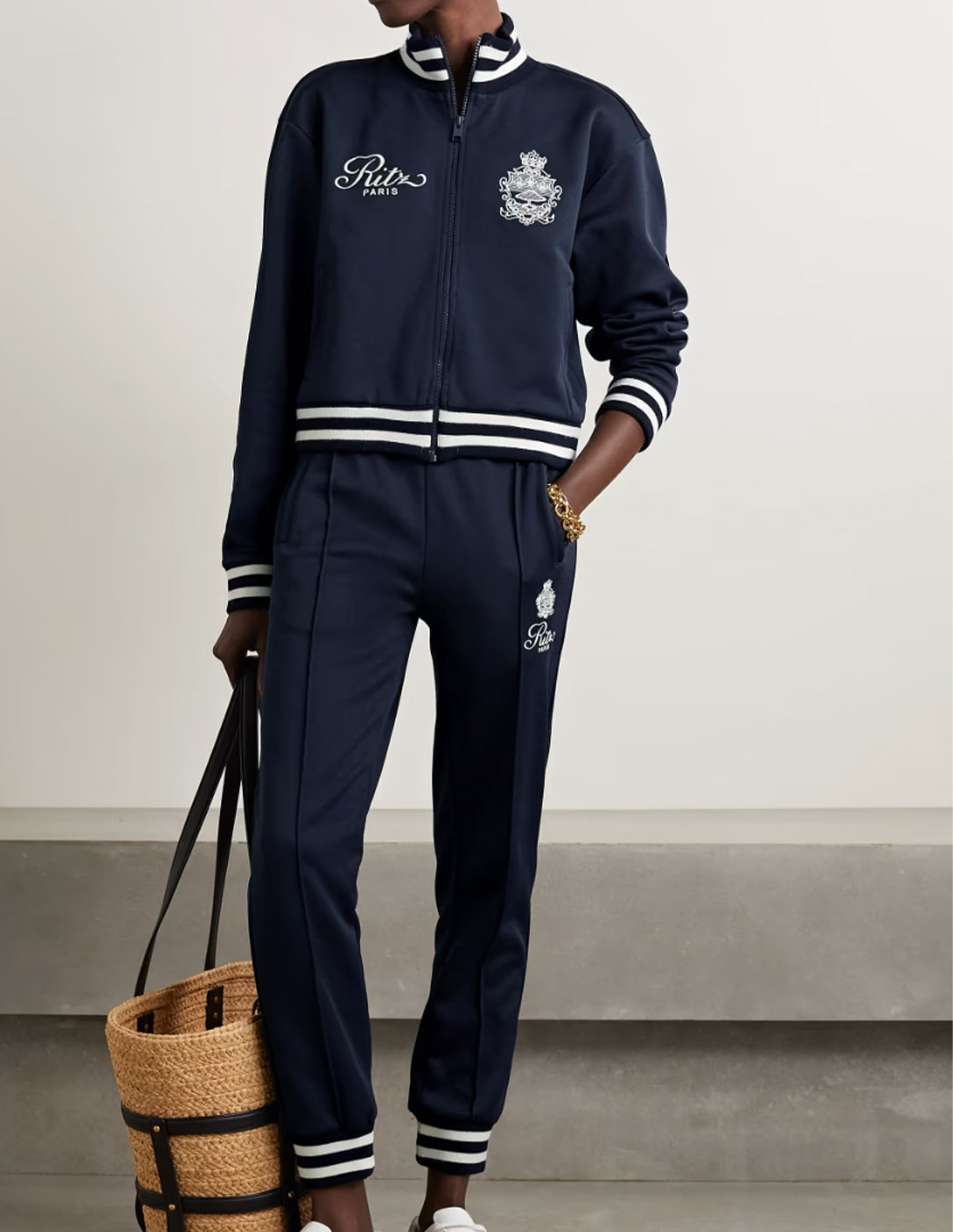 Celine Homme Triomphe logo-print Tech-Jersey Track Jacket - Men - Black Sweats - M