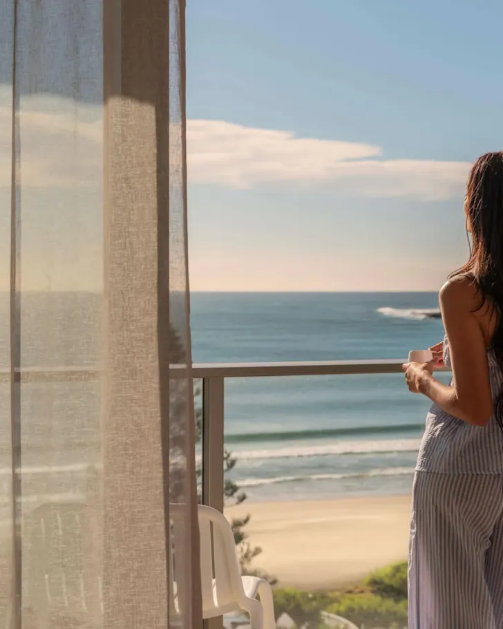 Coffee looking out to view