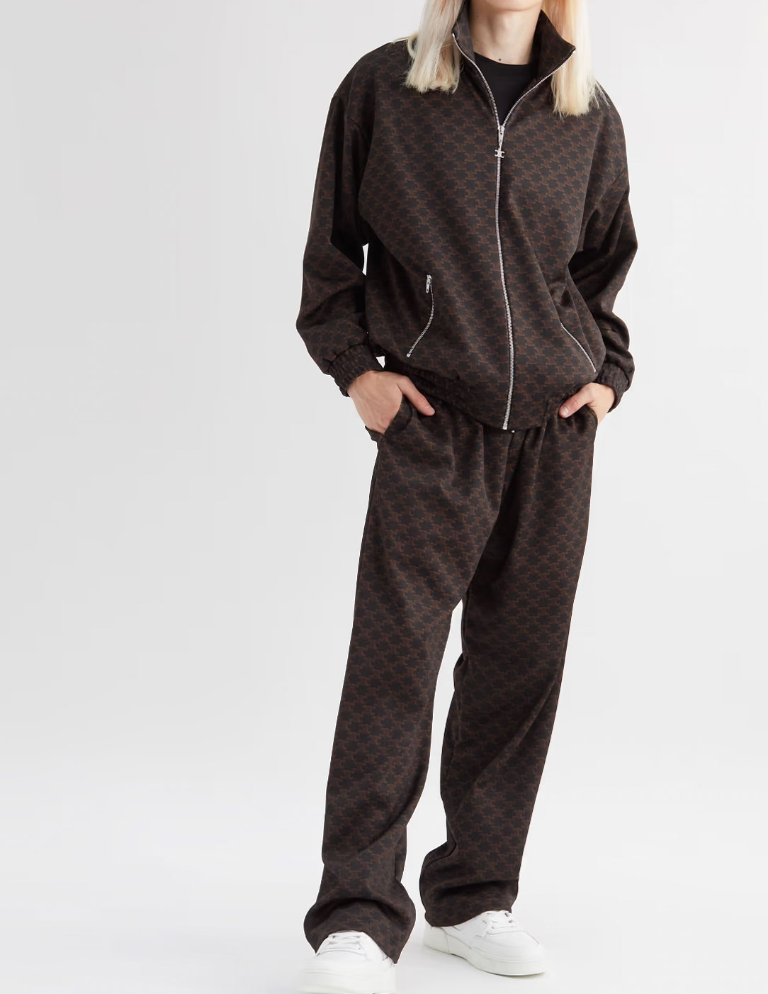 CELINE HOMME Tapered Logo-Print Cotton-Blend Jersey Sweatpants for