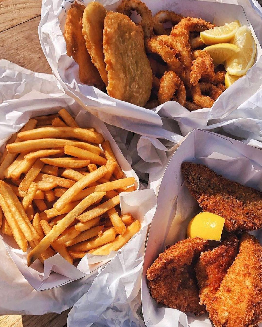 Fish and chips at Manly Boat House