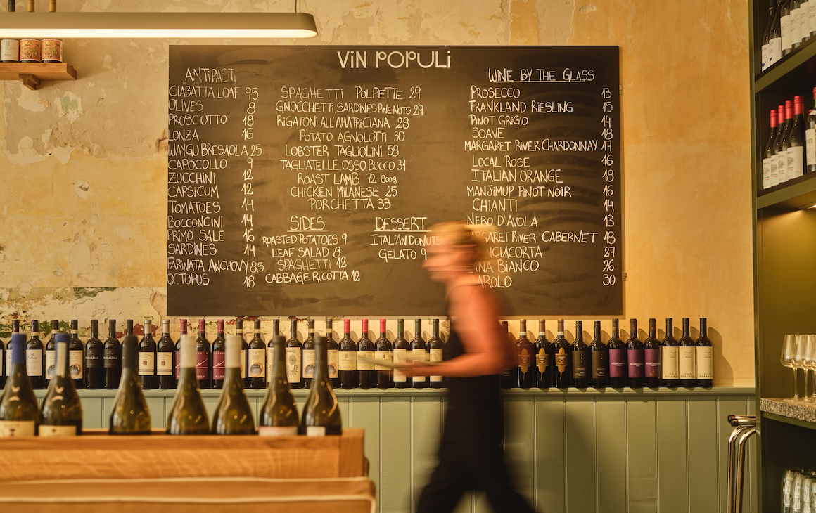 Vin Populi chalkboard