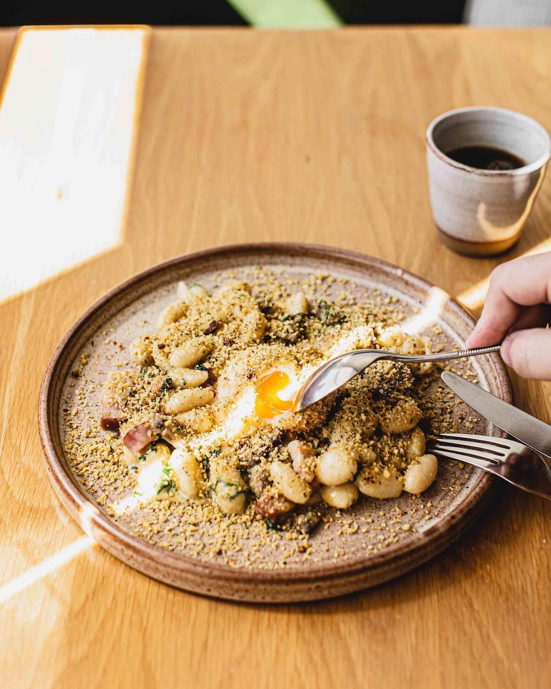 A plate of gnocchi.