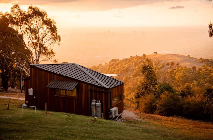 A tiny home at Lost Retreats one of the best Adelaide Hills accommodation options