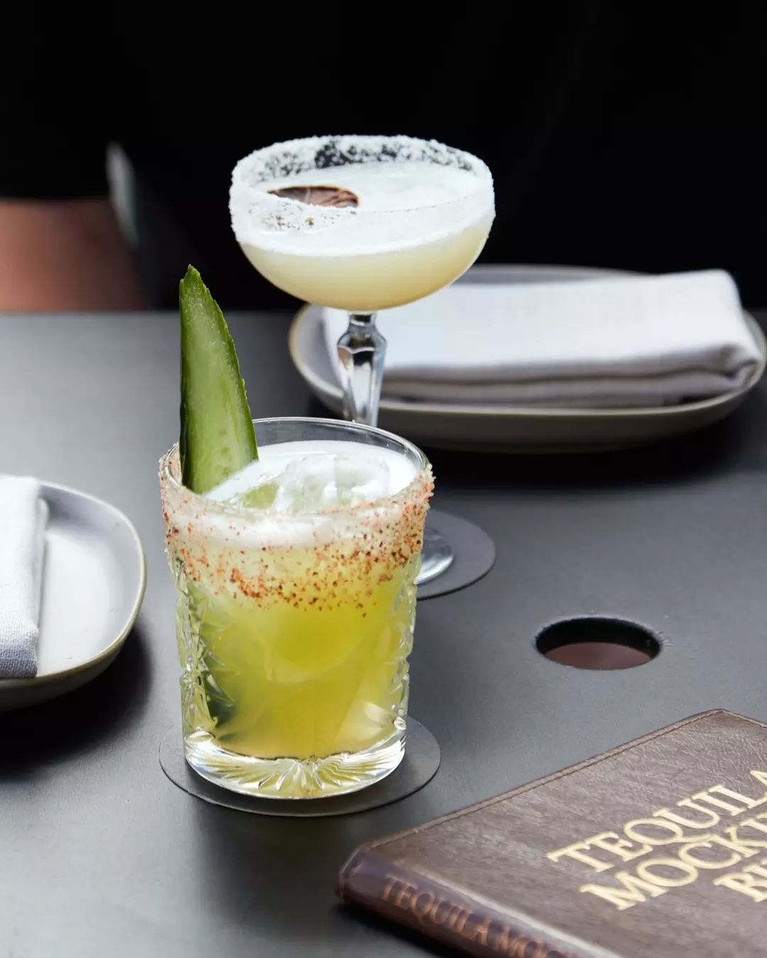 Two margarita cocktails from Tequila Mockingbird, where you'll find one of Sydney's best happy hours