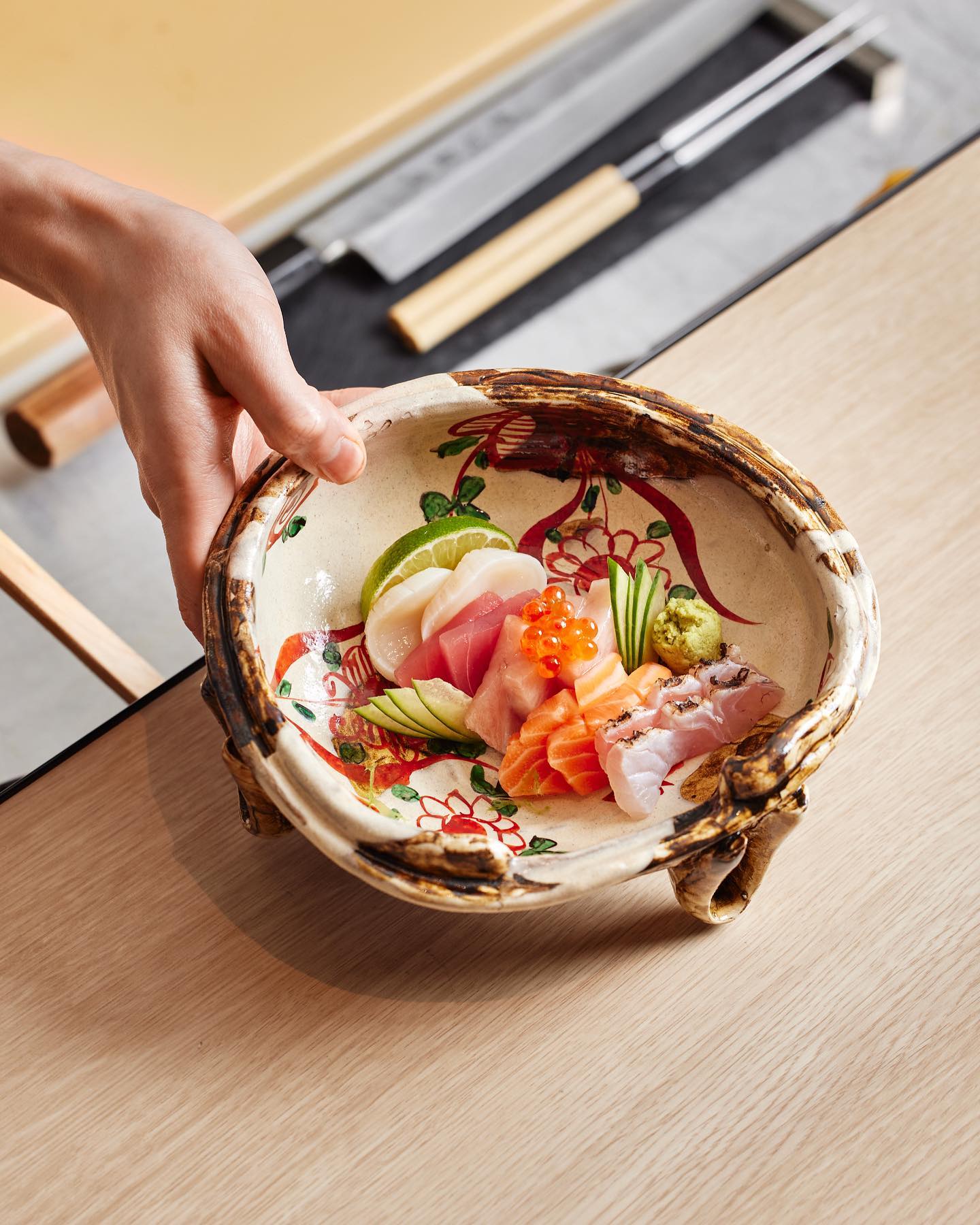 a plate of sashimi at new brisbane restaurant komeyui