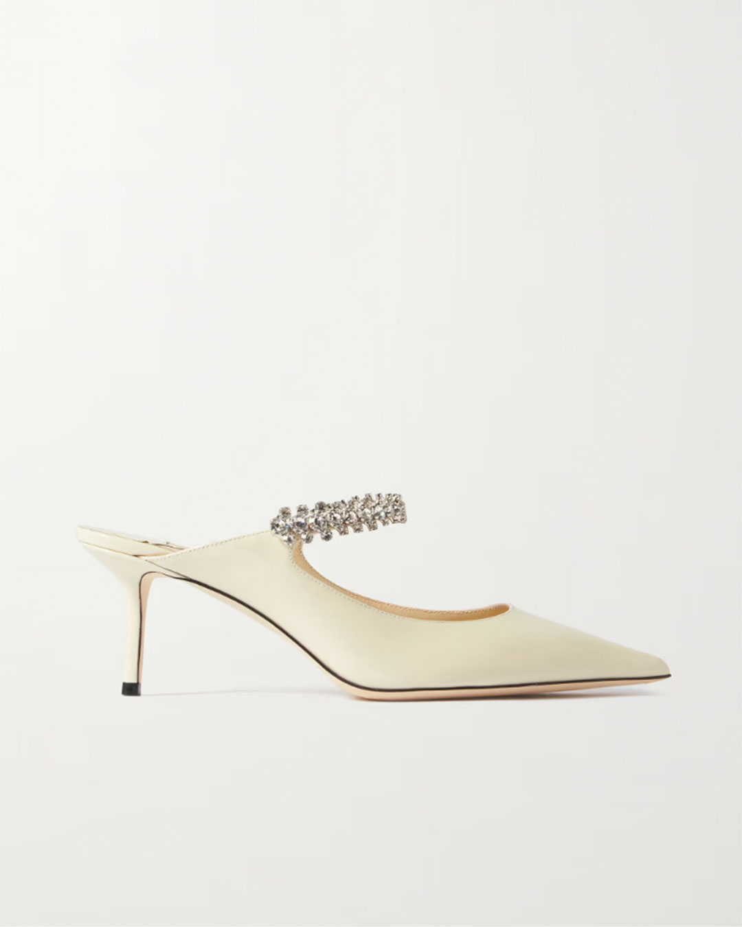 Jimmy Choo Love 100 Bow-detailed Embellished Leather-trimmed Mesh Pumps in  Natural