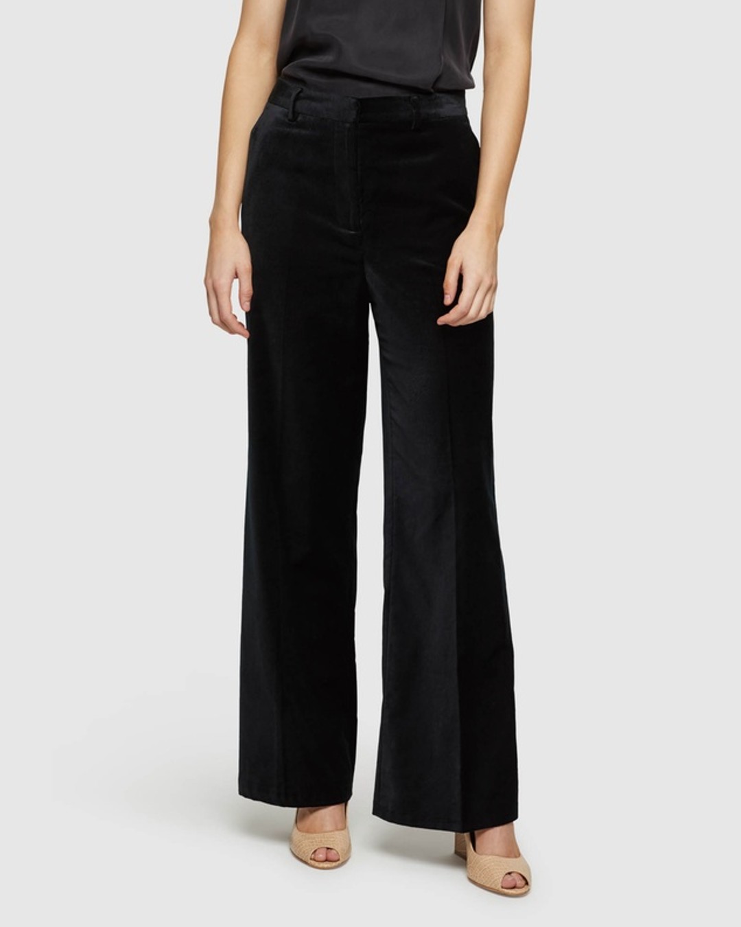 Black Velvet Bell Bottom Pants Perth