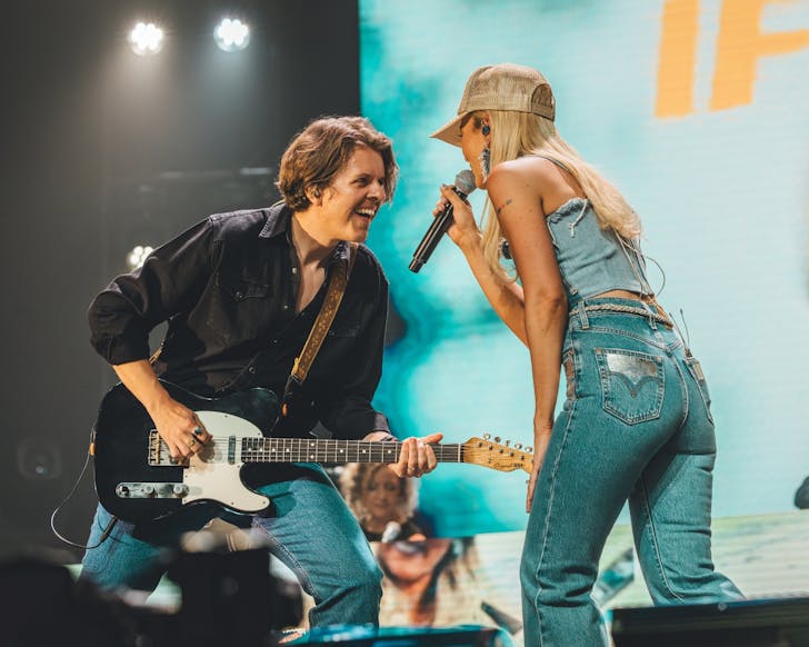 Max and Jeremy performing