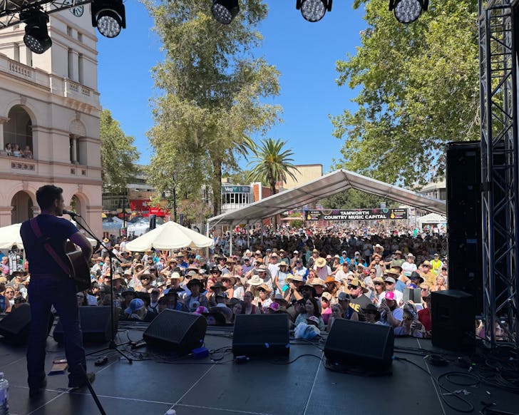 Enjoying live music at the Toyota FanZone