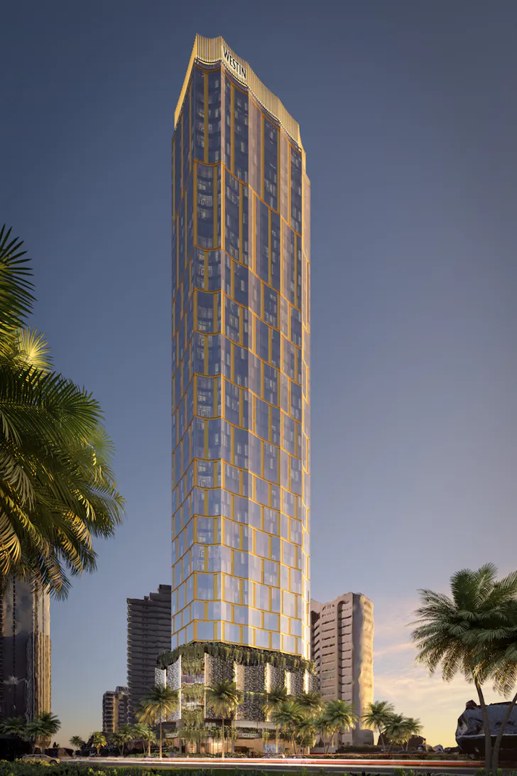 An artists impression of the new Westin Hotel exterior in the Gold Coast.