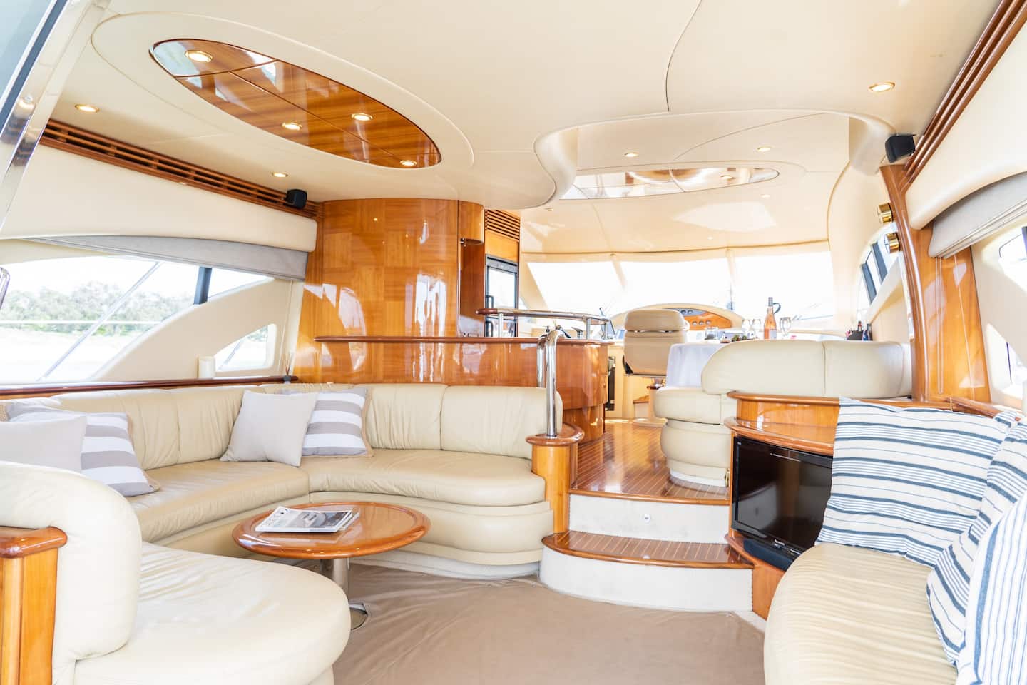 interior of a luxe boat