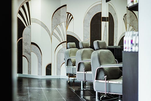 Art Deco style salon.