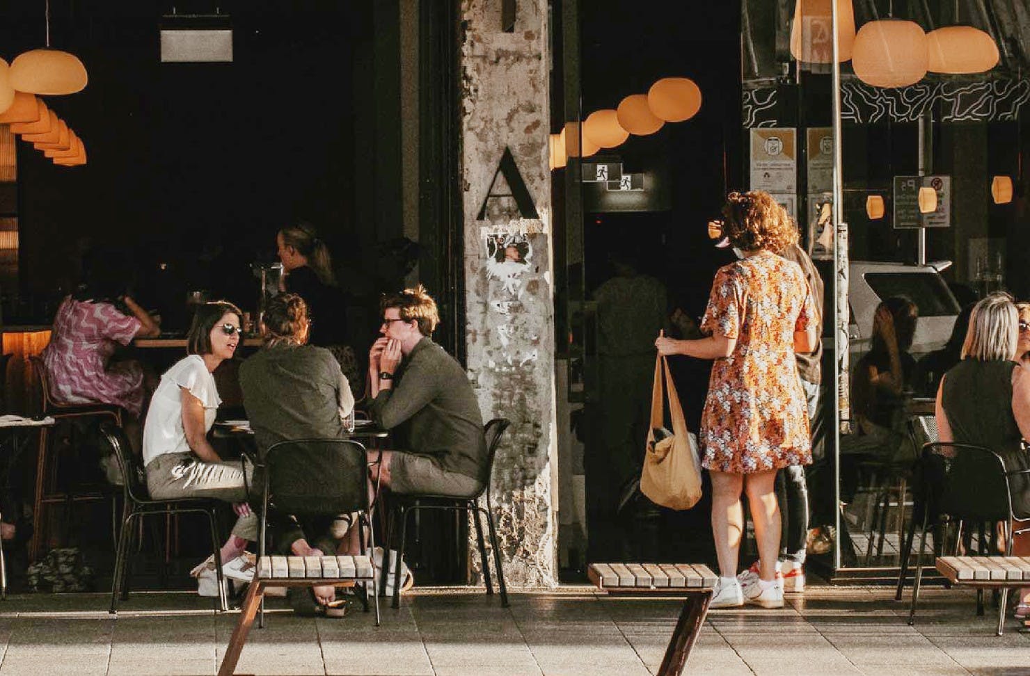 Group standing outside K Road restaurant Auckland