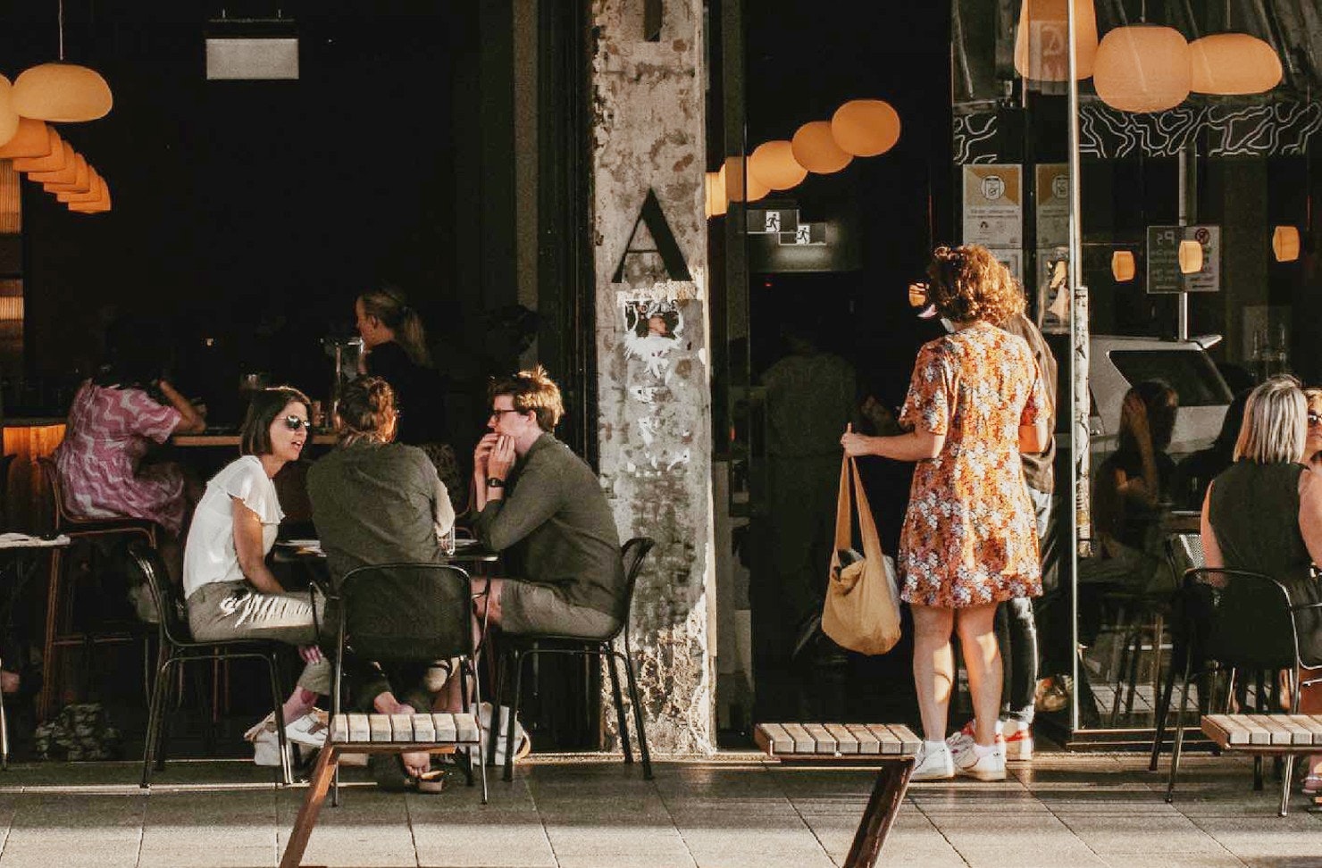 Group standing outside K Road restaurant Auckland