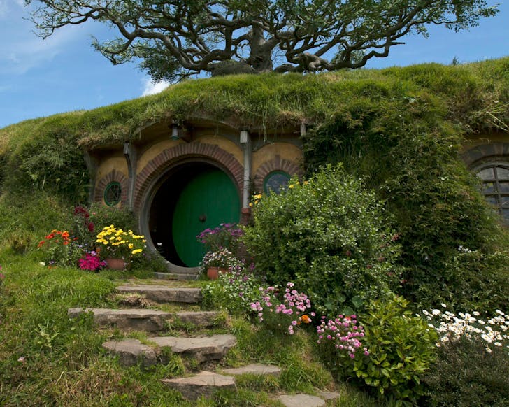 Entry to hole in hill house