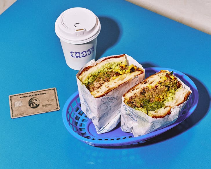 Sandwich and coffee