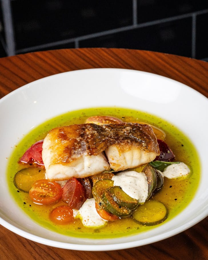 Steamed fish served infused with amazing sauce at Lalla Rookh
