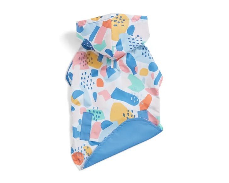 All Day Abstract Reversible Dog Raincoat Multi