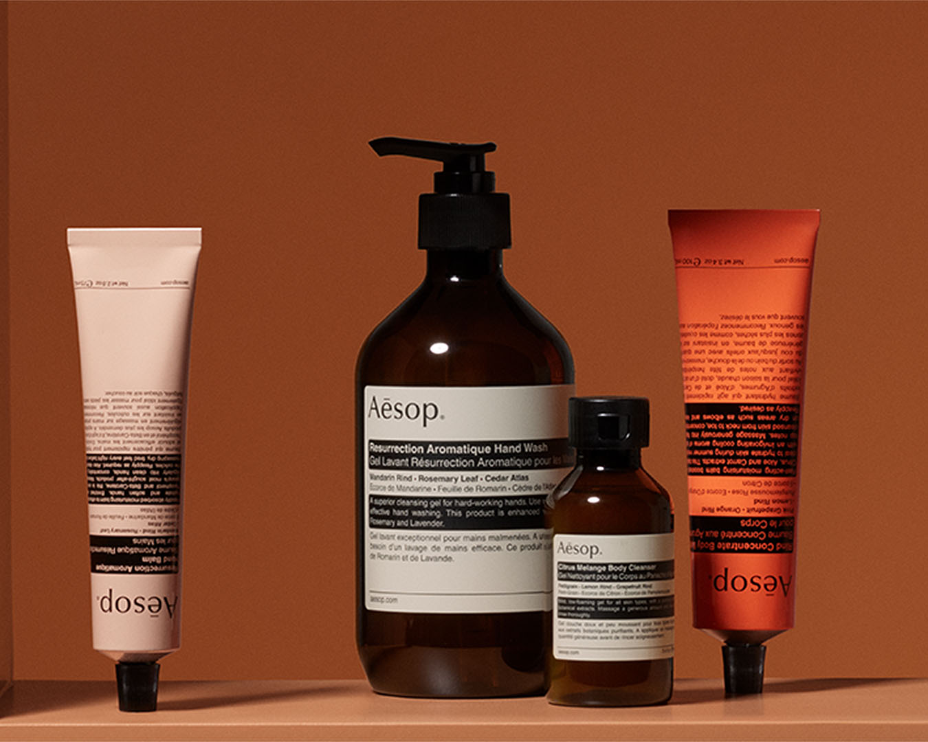 A selection of skincare by Aesop
