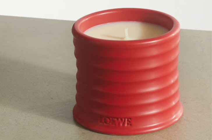 The Loewe Tomato Leaves Small Scented Candle, one of the best affordable luxury gifts