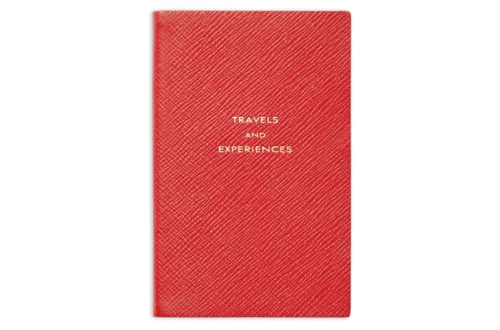 The Smythson Panama Travels And Experiences Leather Notebook, one of the best affordable luxury gifts