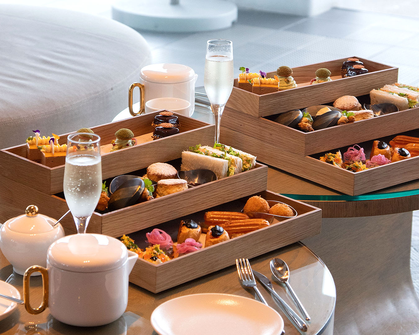 A sumptuous feast at Bellini Bar at the Hilton, one of the best high teas in Auckland.
