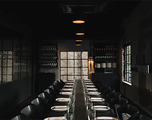 Inside Private dining room at the restaurant