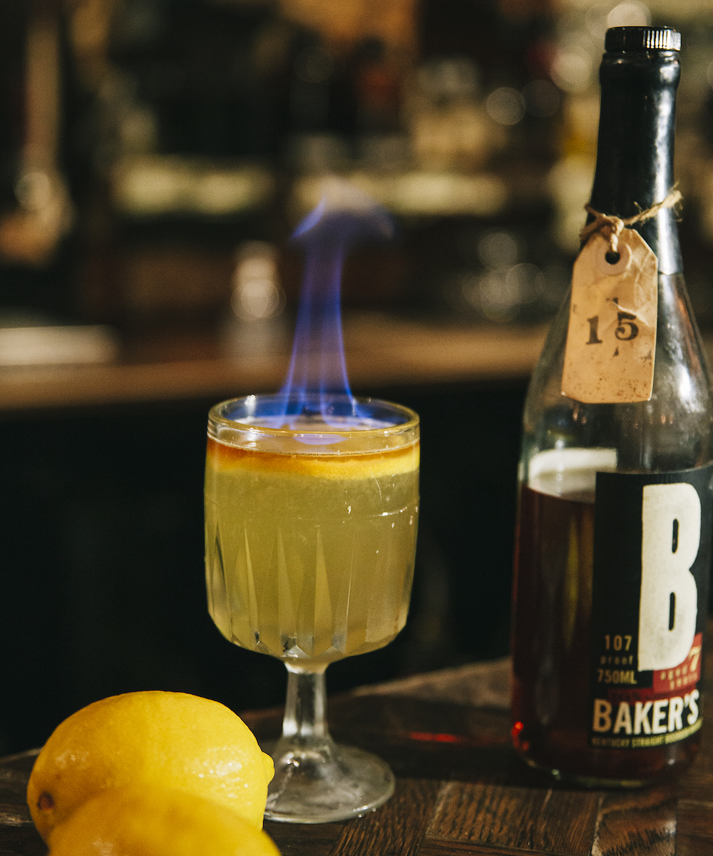 Image of flaming cocktail at Alabama Song Bar