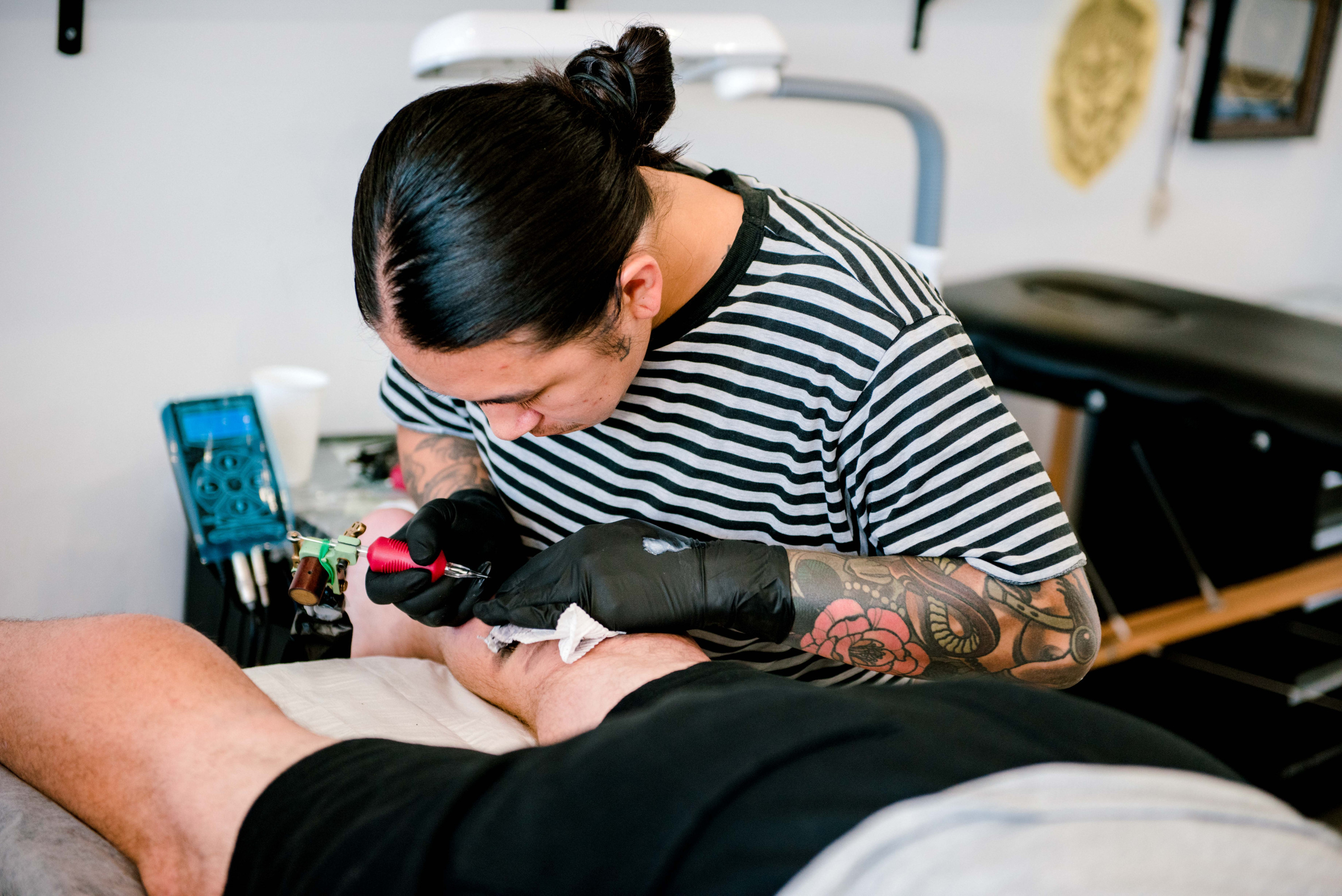 getting a tattoo on the gold coast, on one of the best tattoo parlours on the gold coast