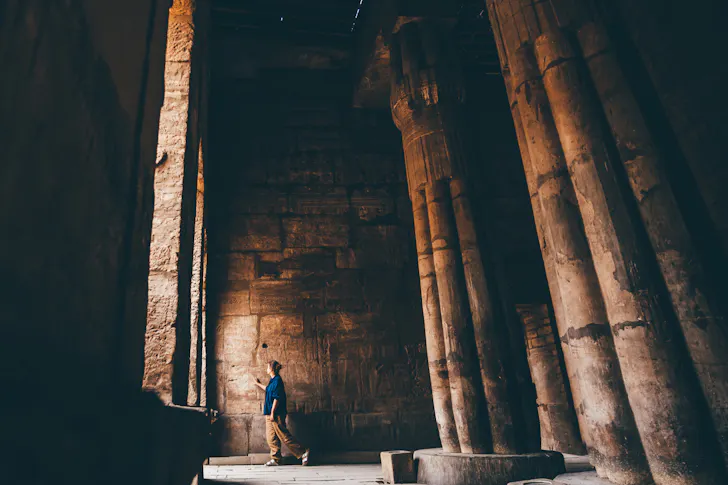 An ancient temple in Luxor, Egypt