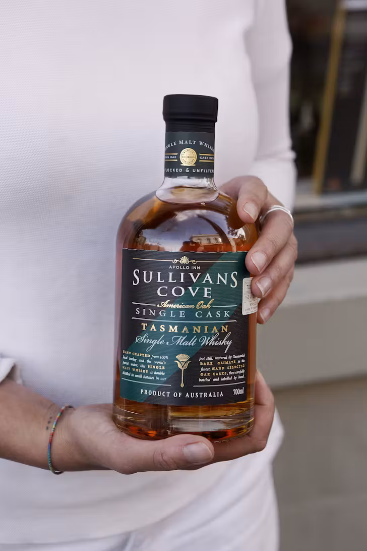 Apollo Inn's special release Sullivan's Cove whisky.