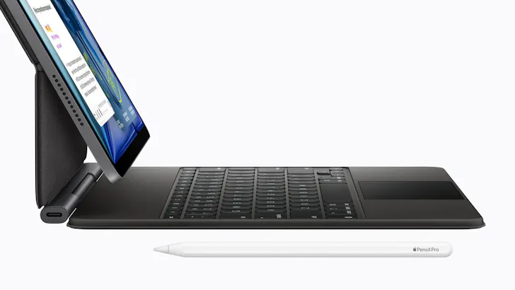 Apple iPad Air with M4 and keyboard