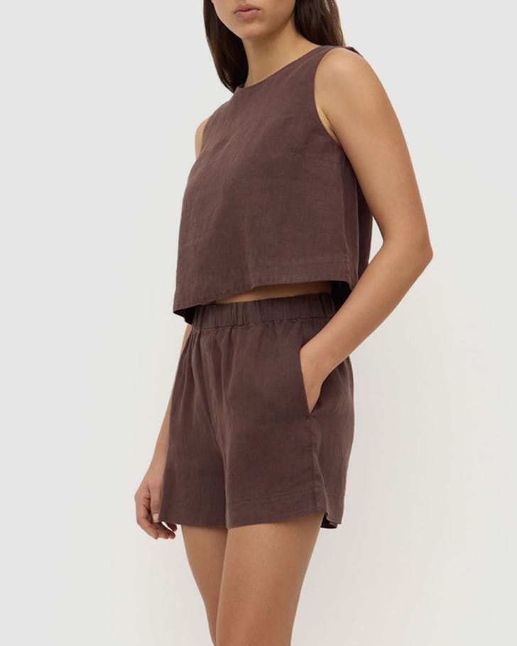 Assembly Label Estelle Linen Top And Everyday Linen Shorts