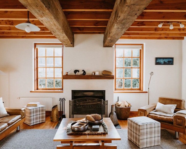 The living space at Aubrey House best large group Airbnbs New Zealand