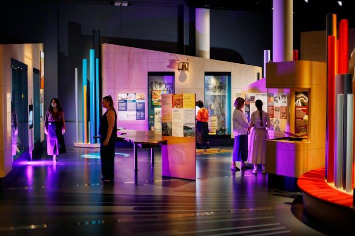 Exhibition floor with people