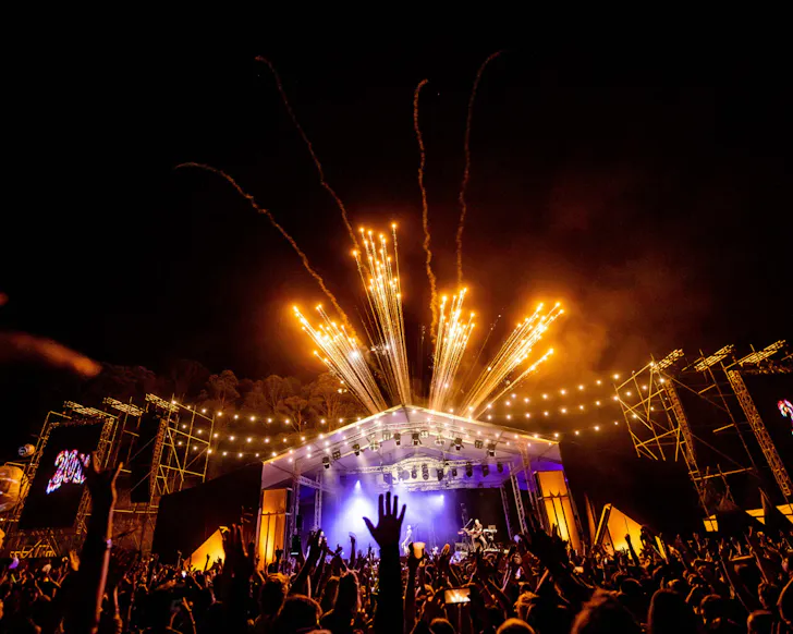Fireworks on stage