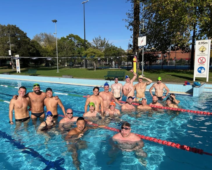 Group of people in pool