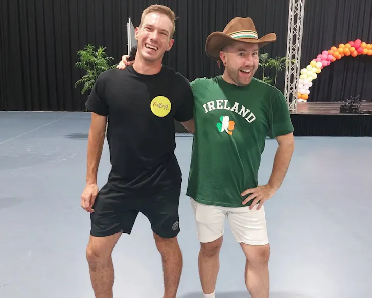 Two cowboys posing
