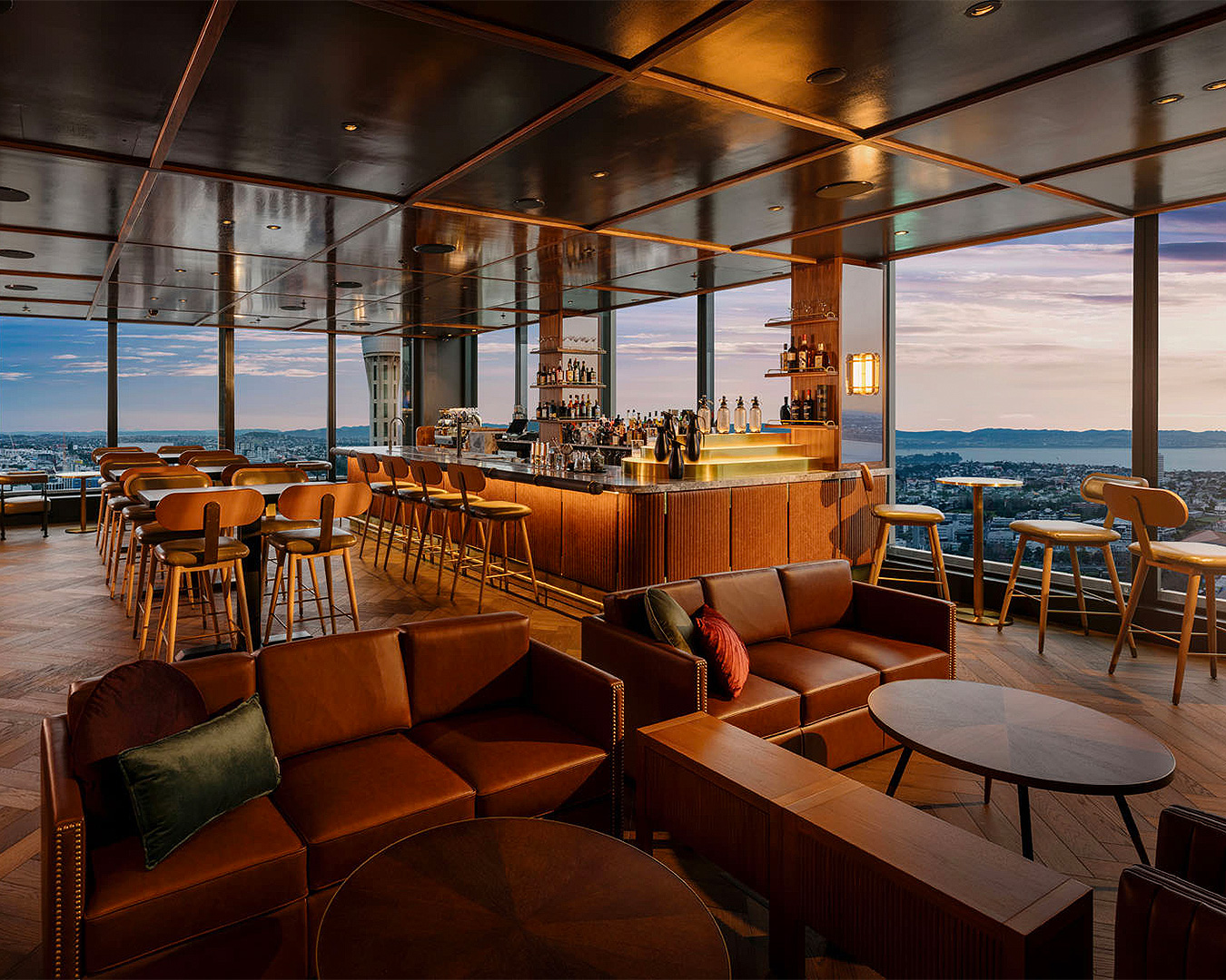 The expansive views from Bar Albert, one of the best rooftop bars in Auckland.