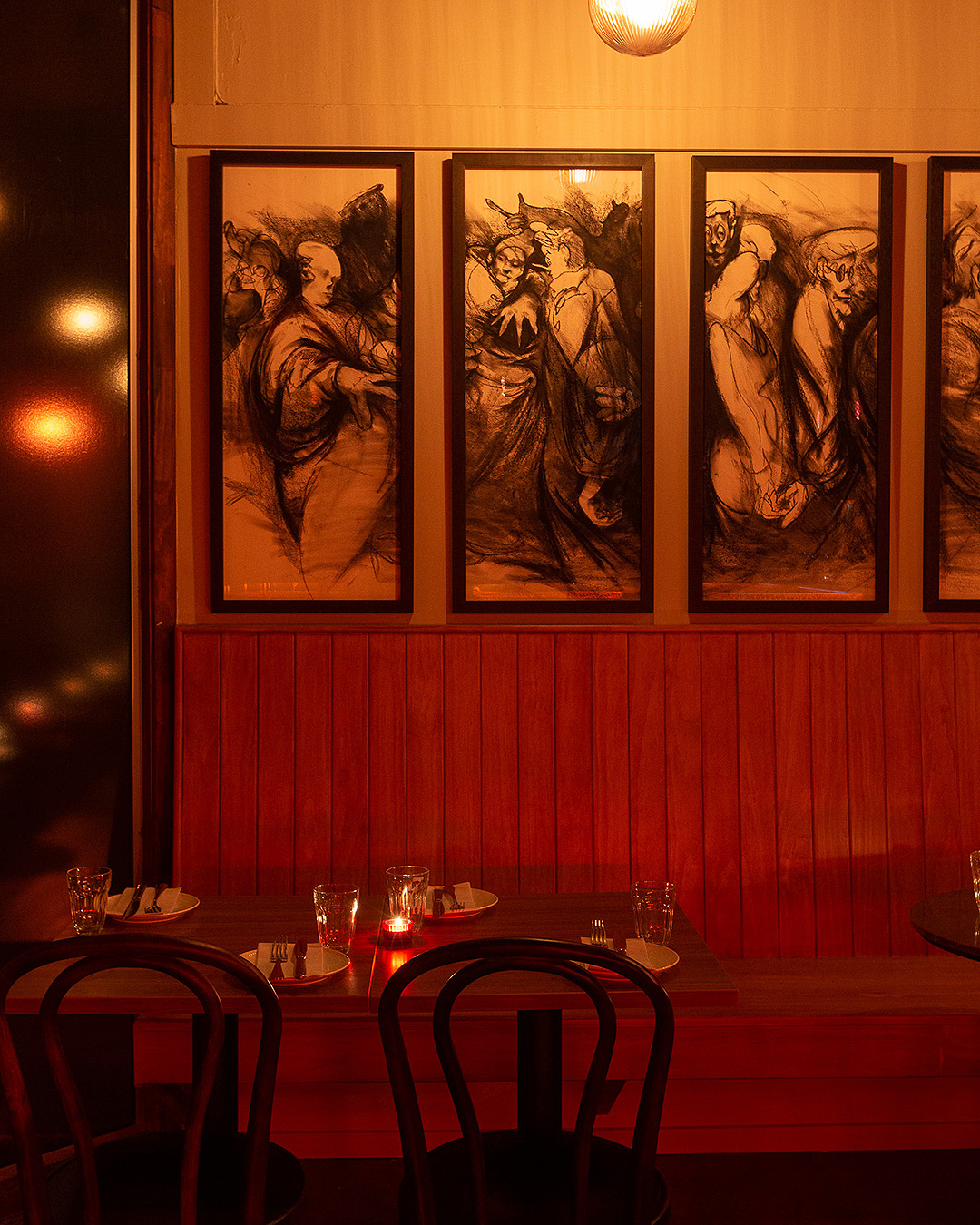 The dining room at the underground Bar Magda, one of the most romantic restaurants in Auckland.