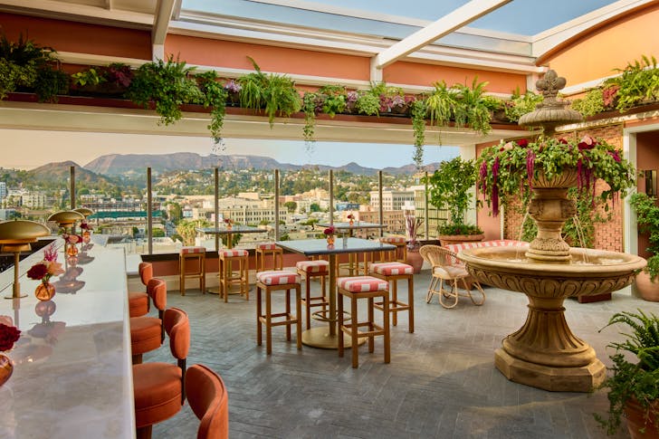 Luxurious bar with a view.