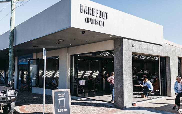 The exterior of Barefoot Barista Cafe Palm Beach
