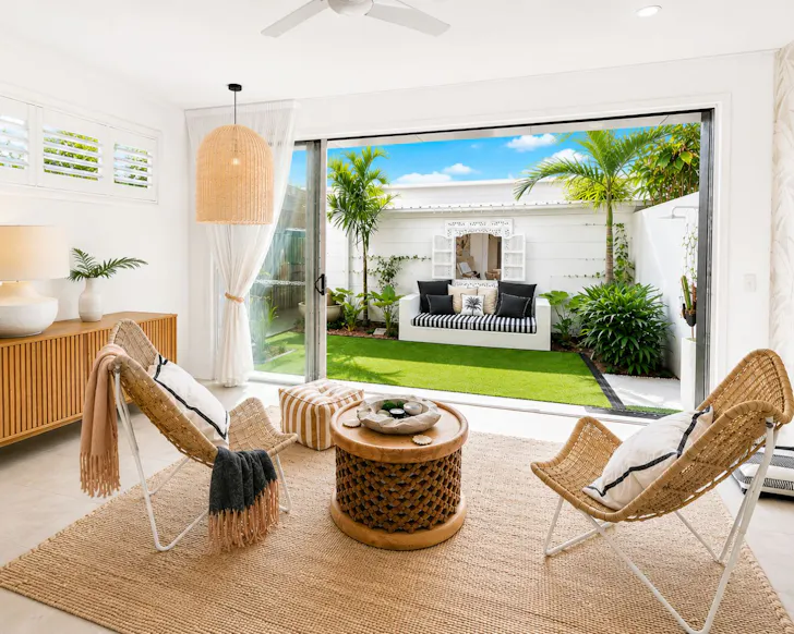 One of the living spaces at Barefoot Luxury best Airbnbs Gold Coast