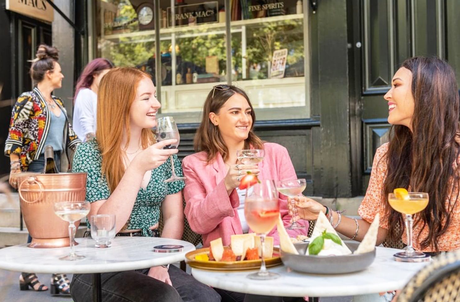 Women sitting at Franc Mac's bar Sydney.