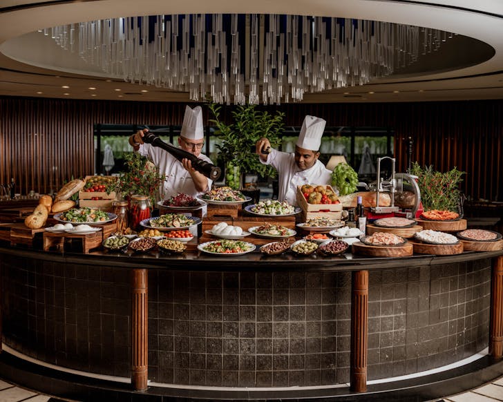 Basilico buffet spread